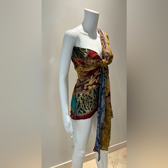 Vintage Roberto Cavalli fall 2004 Runway one-sleeve blouse - Picture 3 of 15